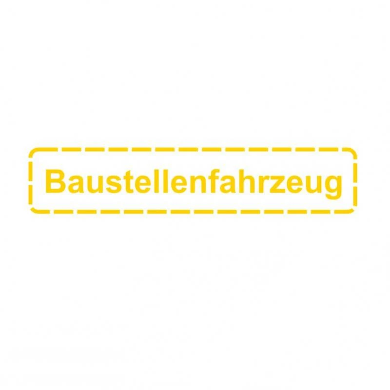 Baustellenfahrzeug Aufkleber