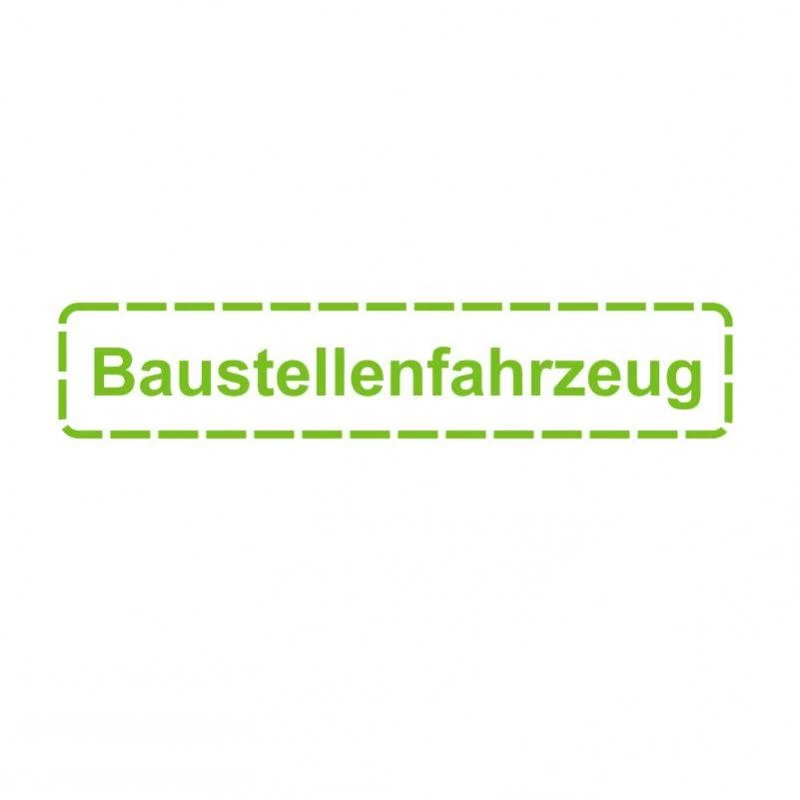 Baustellenfahrzeug Aufkleber