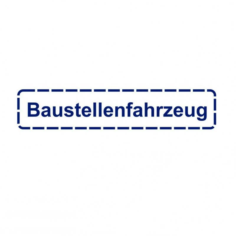 Baustellenfahrzeug Aufkleber