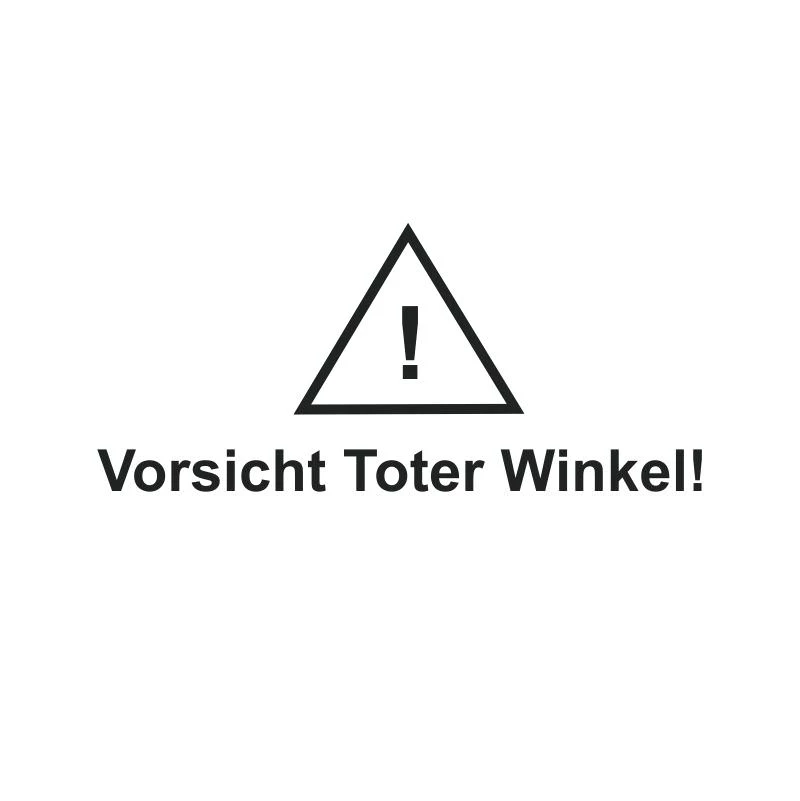 Vorsicht Toter Winkel Aufkleber