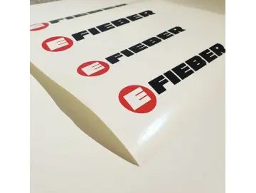 Aufkleber mit Logo