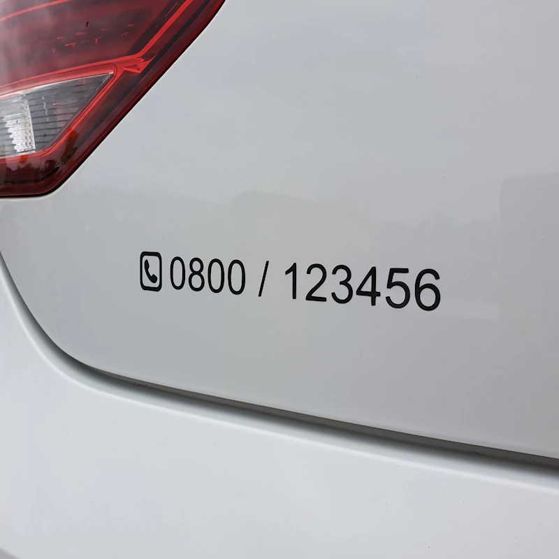 Wunschtext Aufkleber