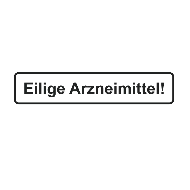 Eilige Arzneimittel Aufkleber