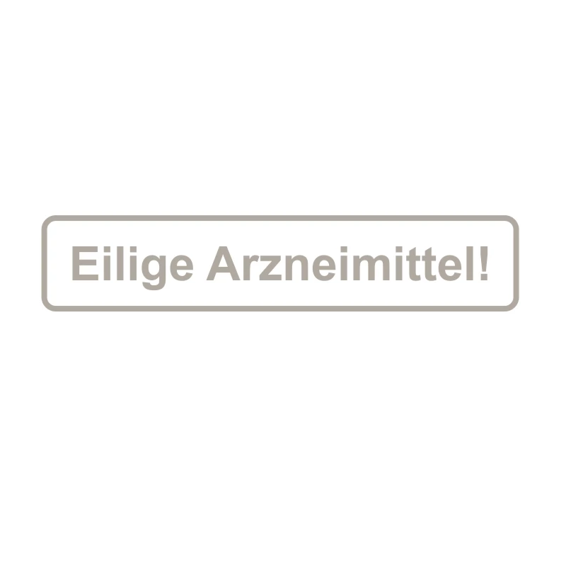 Eilige Arzneimittel Aufkleber