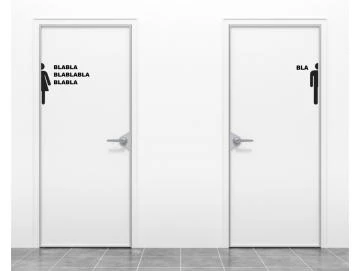 WC Tür Aufkleber witziges Piktogramm