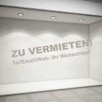 Zu vermieten Aufkleber mit Wunschtext